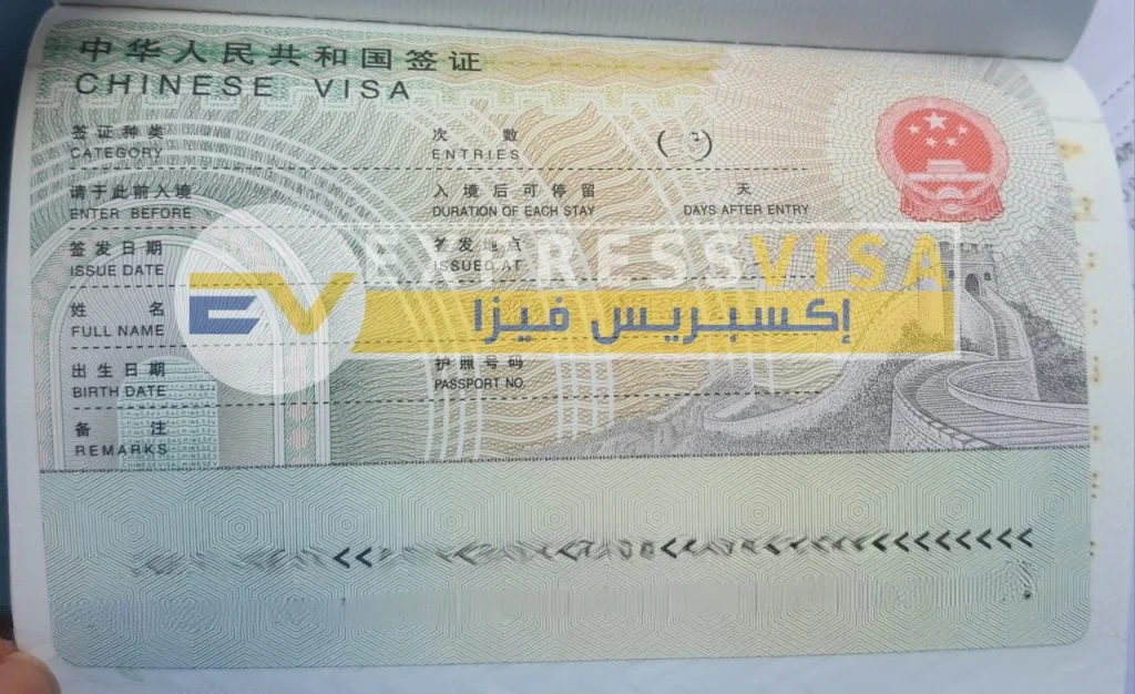 فيزا الصين تخليص اكسبريس فيزا مكاتب تخليص فيزا الصين من مصر